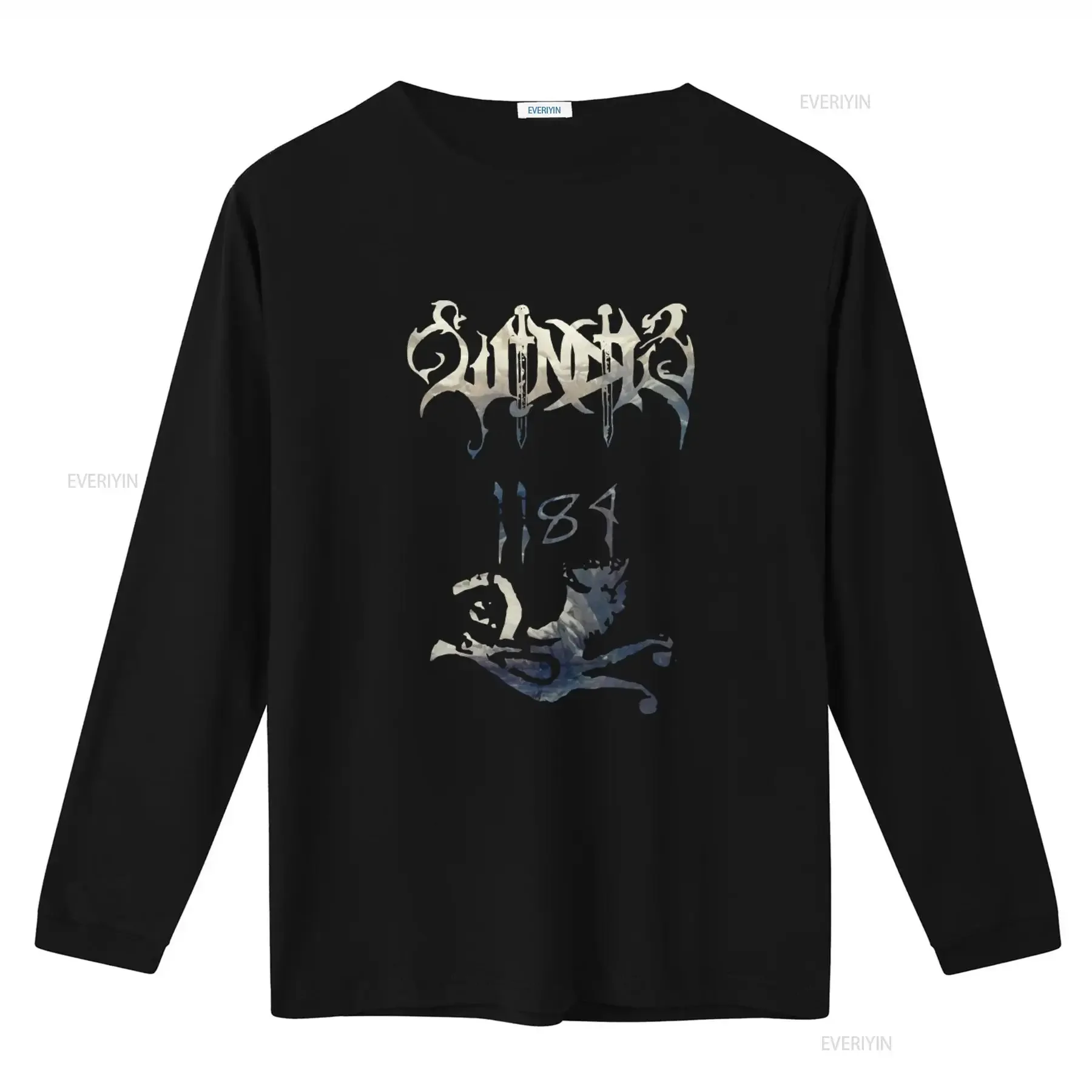Windir 1184 Print T Shirt for Men Rock Band Style vintage Washed Unisex Stylish Casual Stretched fashion homme Slightly