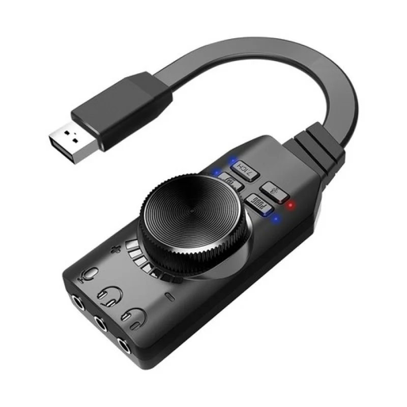 Z USB Sound Card Gaming Audio Adapter with Virtual 7 1 Channel for Computer Games
