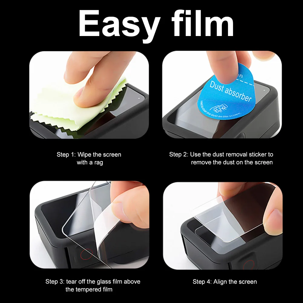 Screen Protector Ultra Clear Tempered Glass Screen Protector+Lens Protector+Front LCD Display Film  for Go Pro Hero 13