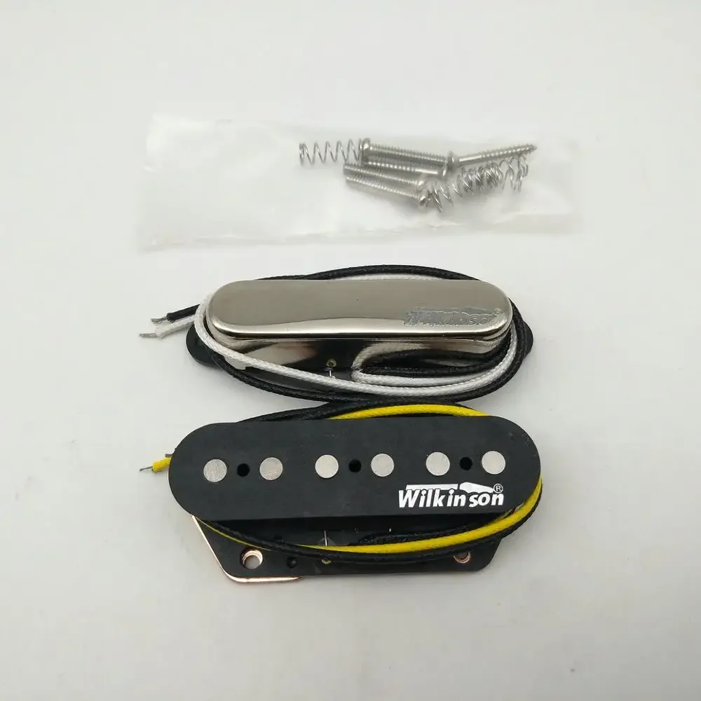 New Wilkinson WVT Alnico5 Pickups Tele Style Neck and Bridge Eleciric Guitar Pickups Silver 1 set