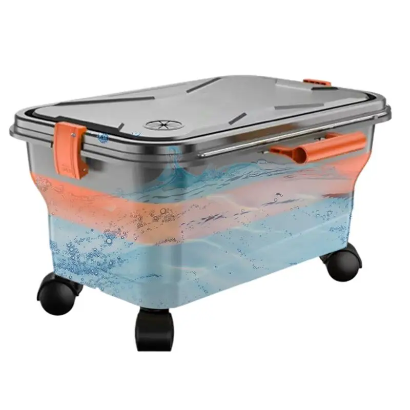 

Ведро для автоматической мойки 22 л, портативный съемный резервуар для воды для мойки автомобиля, складной контейнер для воды для мойки автомобиля с вращающимся на 360 градусов роликом