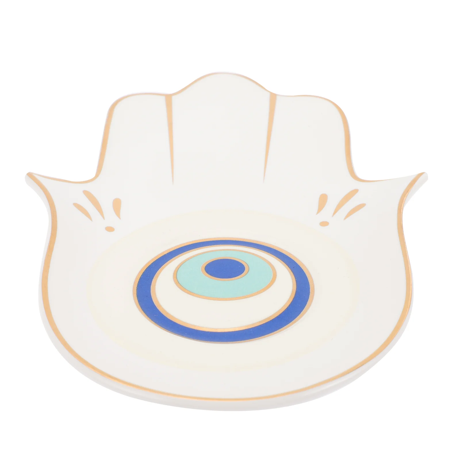 

Evil Eye Buddhist Hand Tray Ceramic Palm Jewelry Tray Cup Bowl Plate Eye Of The Devil Storage Plate Jewelry Display Tray