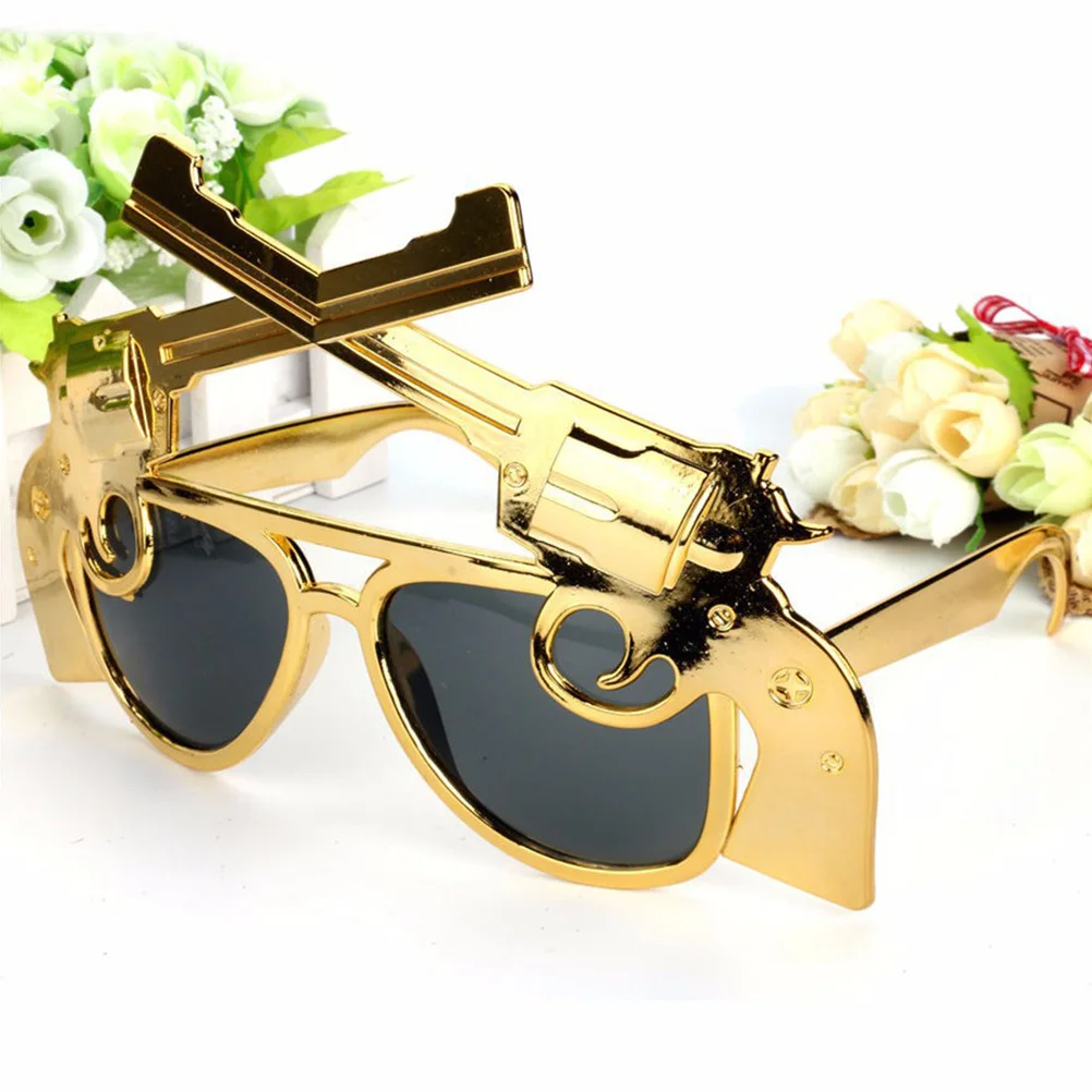 

Забавные очки в форме золотой шутер, легкие очки для макияжа для маскарада, танцевальной вечеринки, реквизит, очки для макияжа