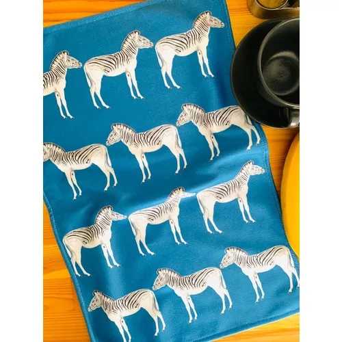 Betgohome Kitchen Hand Towel Zebra Printed 2'li Set