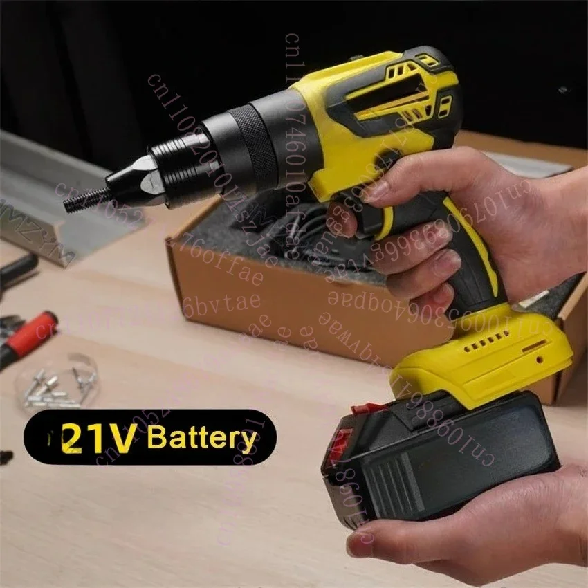 KF8026 Electric Rivet Pulling Gun 21V Rechargeable Nut Gun Brushless  Rivet Tool t Nut Gun M3/M4/M5/M6/M8/M10