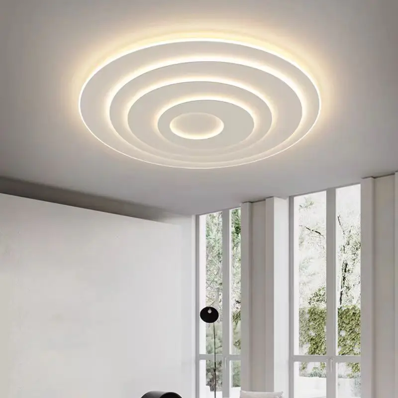 Modern LED cloud Ceiling Lamp minimalist white curve line lamp Living room Bedroom eye care thin lamp Aisle kids ceiling light