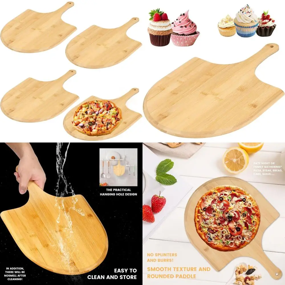 

Набор из 4 бамбуковых лопаток для пиццы, 11 кожухов, деревянное весло для пиццы, сыра, хлеба, фруктов и овощей