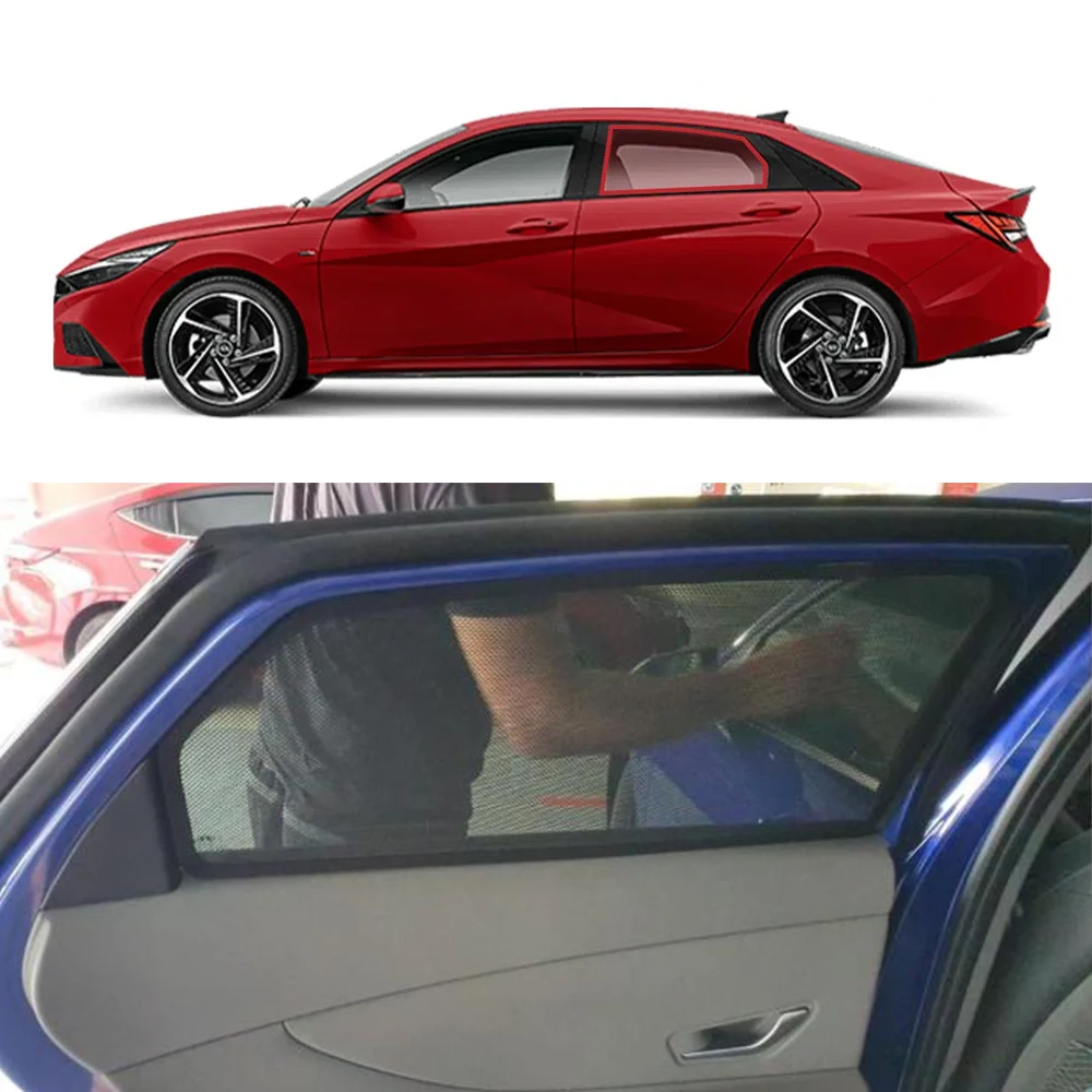 For Hyundai Elantra 2021 2022 2023 2024 Avante CN7 Car Sunshade Rear Side Baby Window Sun Shade Front Windshield Curtain Visor