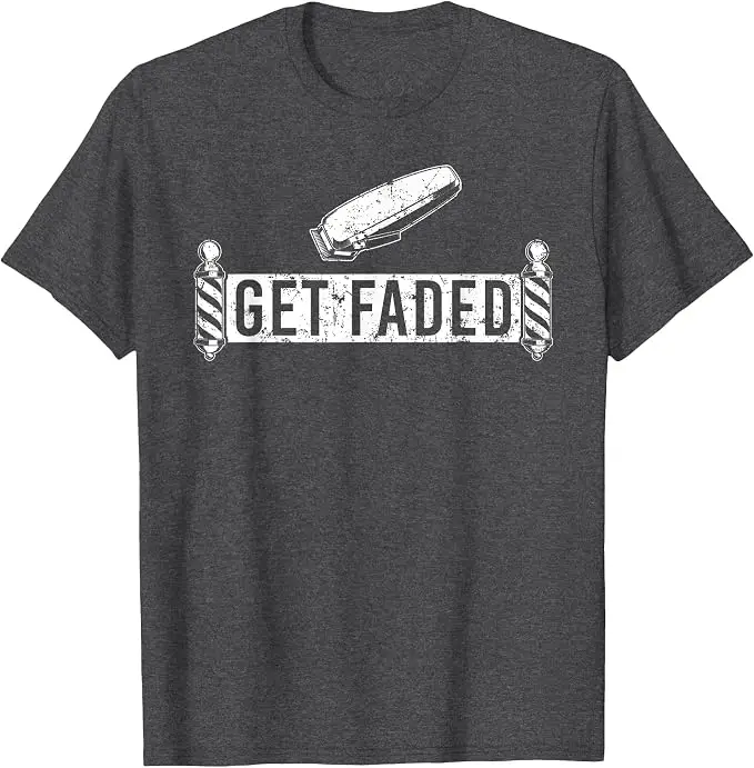 Lustiges „Get Faded Barber“-Design für Männer, Väter, Friseur-Liebhaber, T-Shirt, Y2k-Friseur-Grafik-Schriftzug, weiches Baumwoll-Oberteil – Detail 11