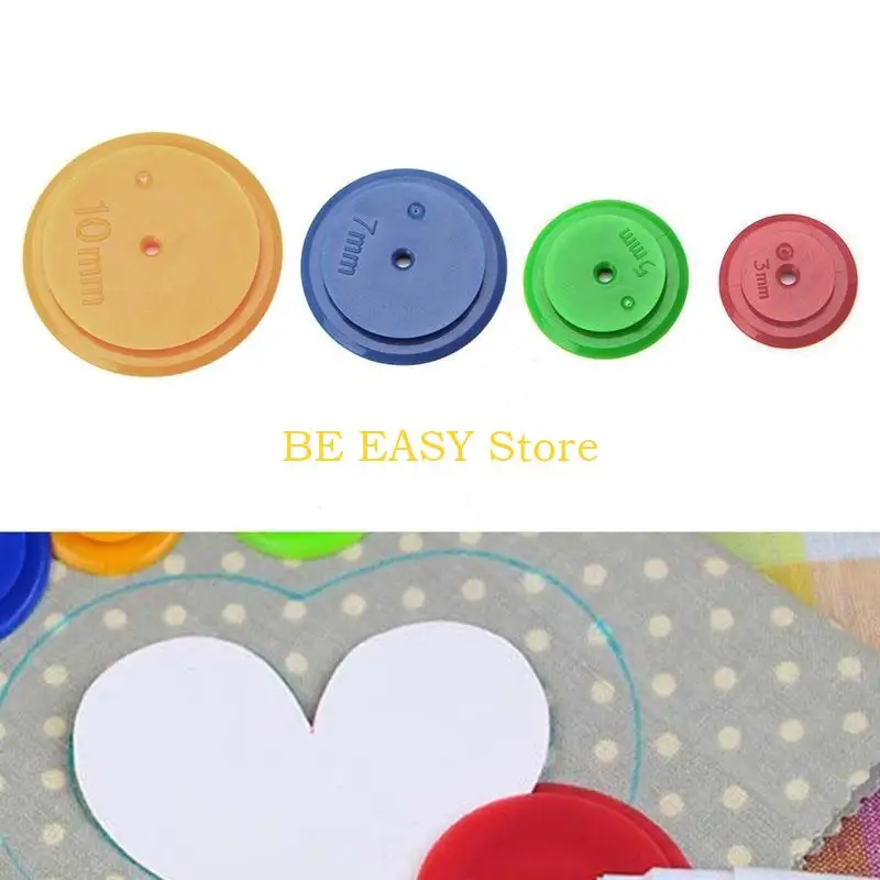E28F 4PCS Patchwork Parallel Wheel DIY Stright Line Tailor Sewing Scribing Tool