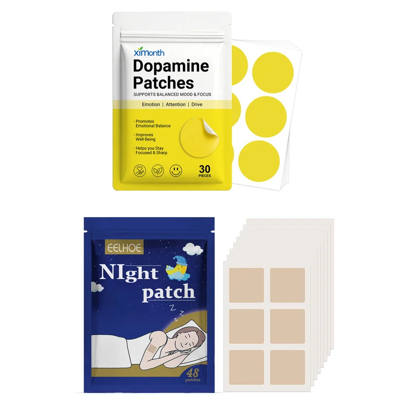 Patchs à la dopamine et patchs pour favoriser le sommeil, autocollants transdermiques pour le bien-être, l’équilibre de l’humeur et la relaxation nocturne, 78 pièces au total.