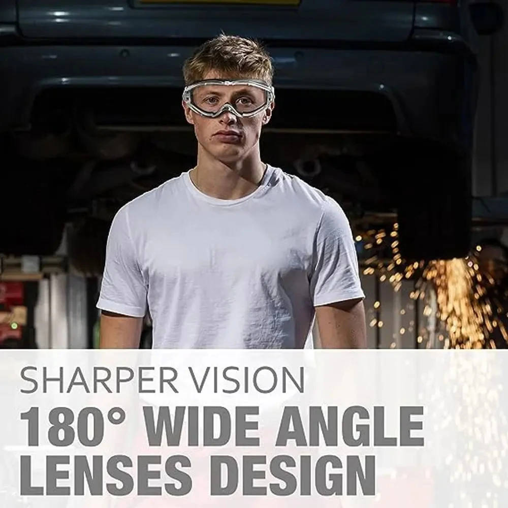 Duże okulary ochronne HD, przezroczyste, anty-ultrafioletowe, wodoodporne, przeciwmgielne, do jazdy i narciarstwa, sportowe okulary ochronne.