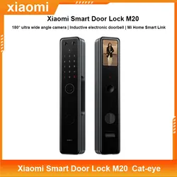 New Xiaomi Smart Door Lock M20 Cat Eye Version Full Automatic IPS Visual Screen Fingerprint Bluetooth NFC Unlock Mihome Control