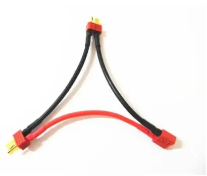 1pcs XT60 Parallel Deans T plug Series Harness Battery Connector Cable Dual Extension Y Splitter Silicone Wire