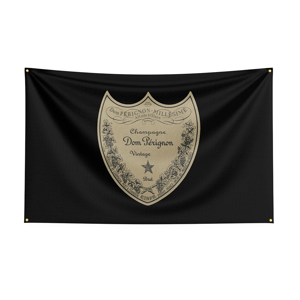 3x5Ft Dom perignons Flag Polyester Printed Beer Banner For Decor