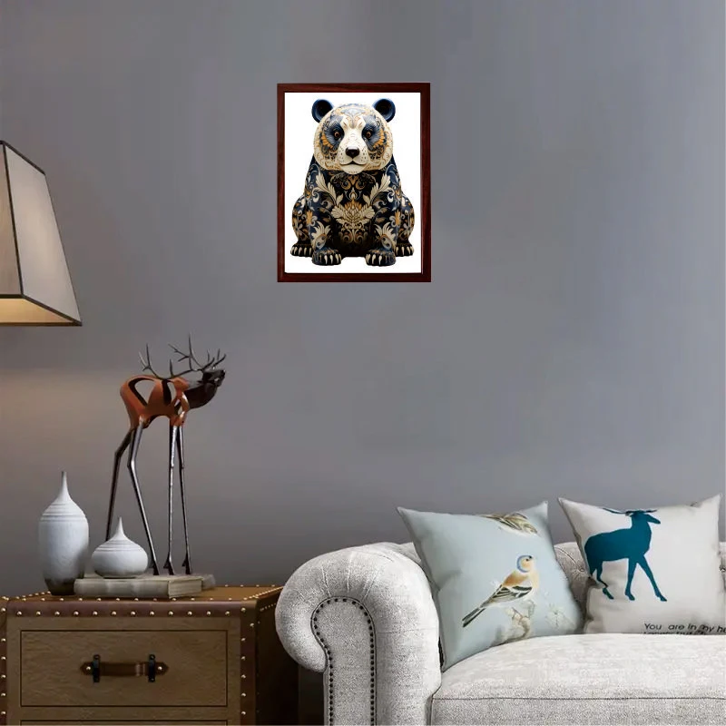 Panda-Holzpuzzles für Erwachsene, Jugendliche, Familie, tierförmiges Naturholzpuzzle, bestes Weihnachtsgeschenk und Familienspiele Magie