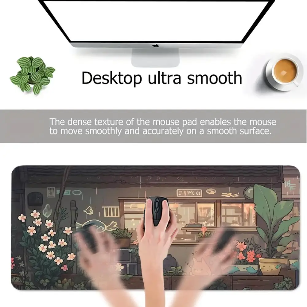 Bunny Cafe Print Mouse Pad Magic Zones Card Playmat  Tabletop rug TCG  Game Mats  Duel Commander Gaming Desk mat Beginner