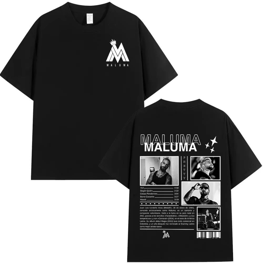 Rapper MALUMA Album Graphic T Shirt Men's Hip Hop Fashion Retro Short Sleeve T-shirt  Oversized Tee Shirt Streetwear