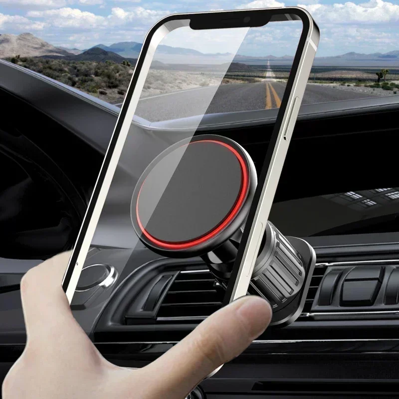 

Universal Air Vent Magnetic Car Phone Mount 360 Degree Rotation - Strong Magnet Cell Phone Holder Compatible with iPhone Xiaomi