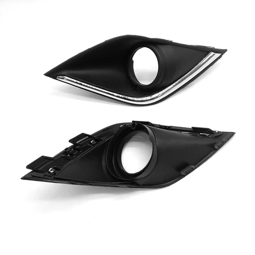 Imagen 2 del producto Para Mitsubishi Outlander 2016-2021 parachoques delantero izquierdo derecho cubierta de bisel carcasa de marco con embellecedor cromado 6400G482 6400G481