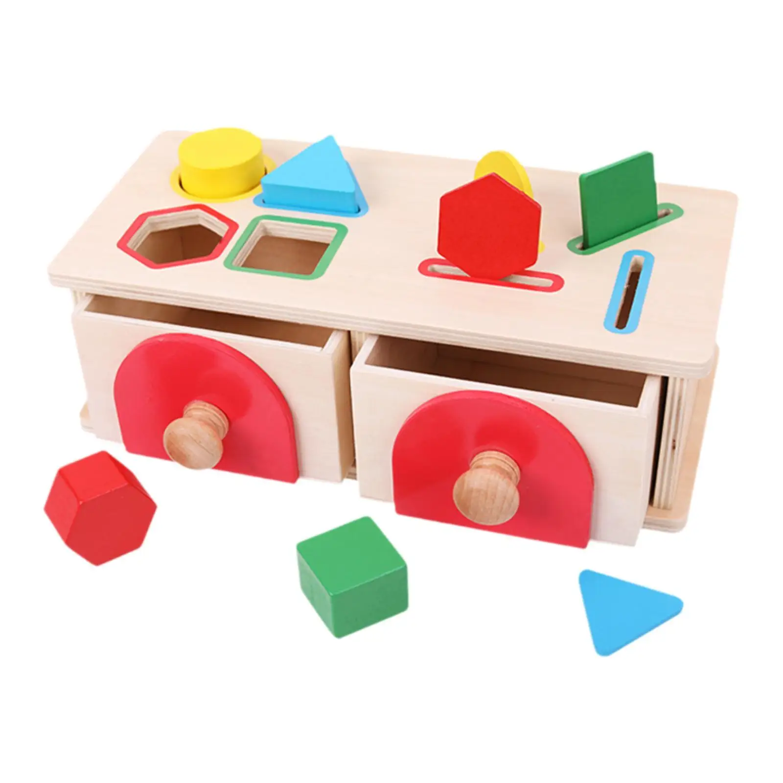 Learning Matching Box Object Permanence Box Toys scatola di smistamento a forma di colore