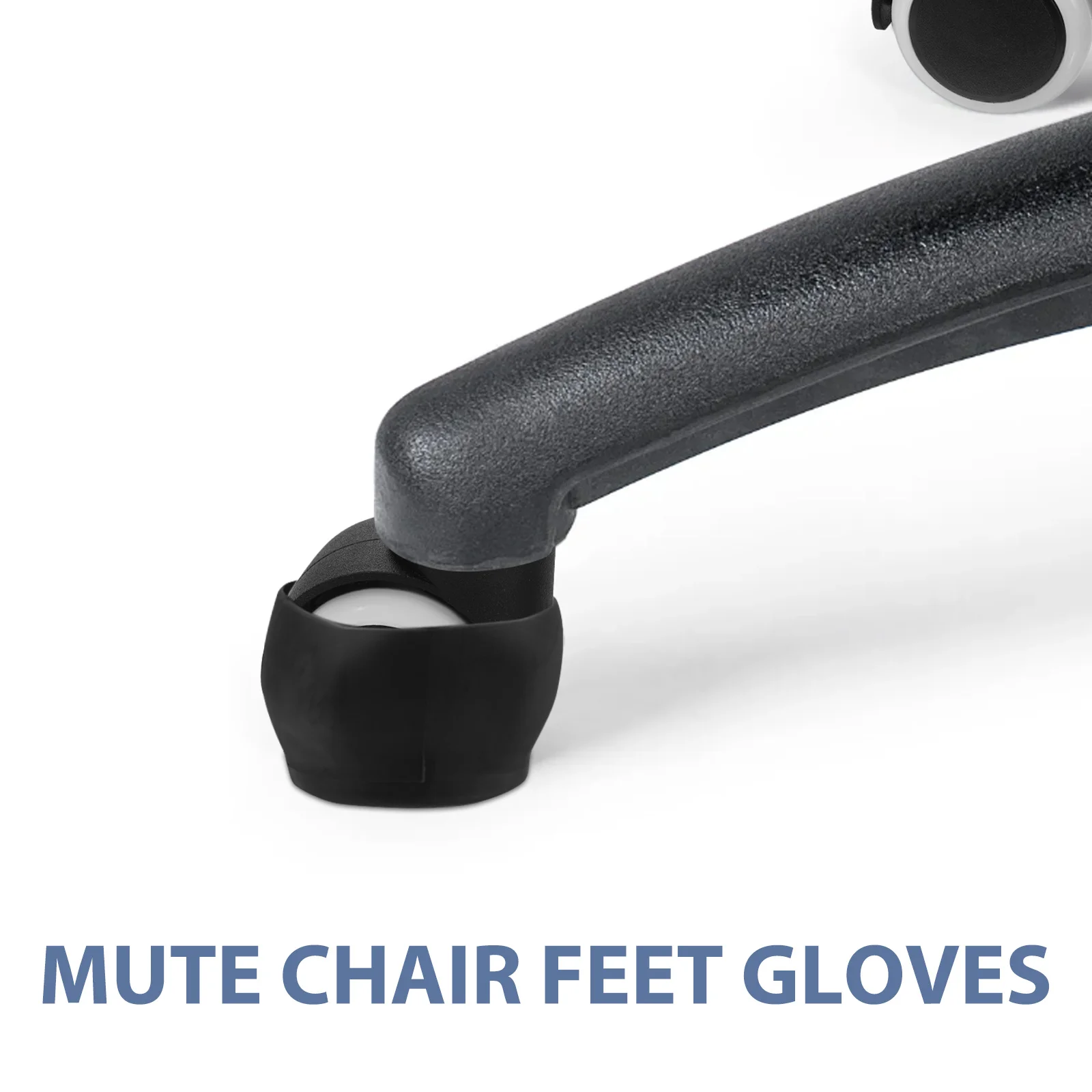 ฝาครอบล้อเก้าอี้คอมพิวเตอร์ 5 ชิ้น สีดำ ป้องกันพื้นพลาสติก ลดเสียงรบกวน หมุนได้ 360 องศา ติดตั้งง่าย ฝาครอบขาเก้าอี้