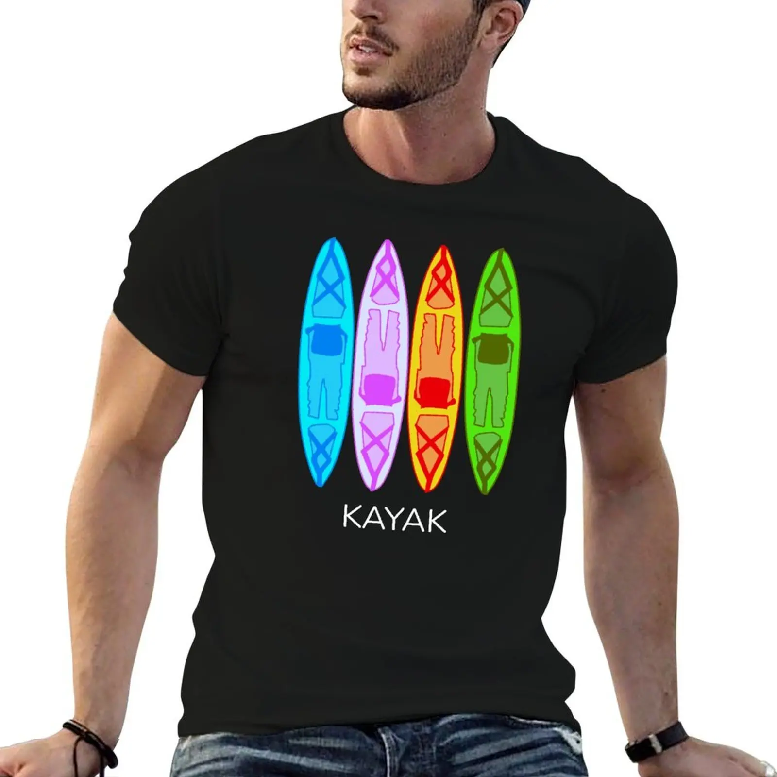 Kayak paddle boat in different colors T-Shirt sublime plus size clothes Men's t-shirt