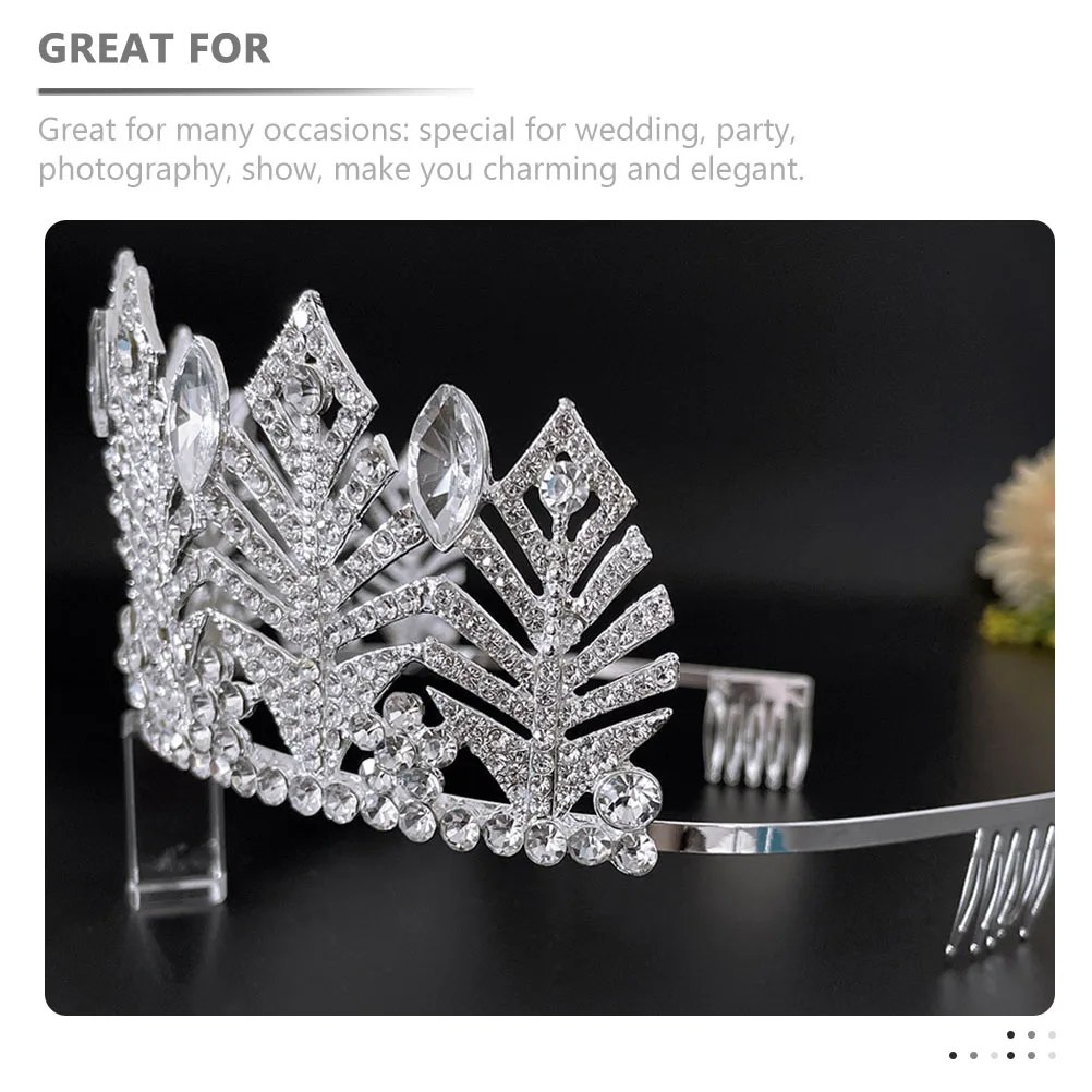 

Baroque Rhinestone Headb Elegant Wedding Hair Accessories Bridal Headdress Tiara For Party Photo Prop Decorative