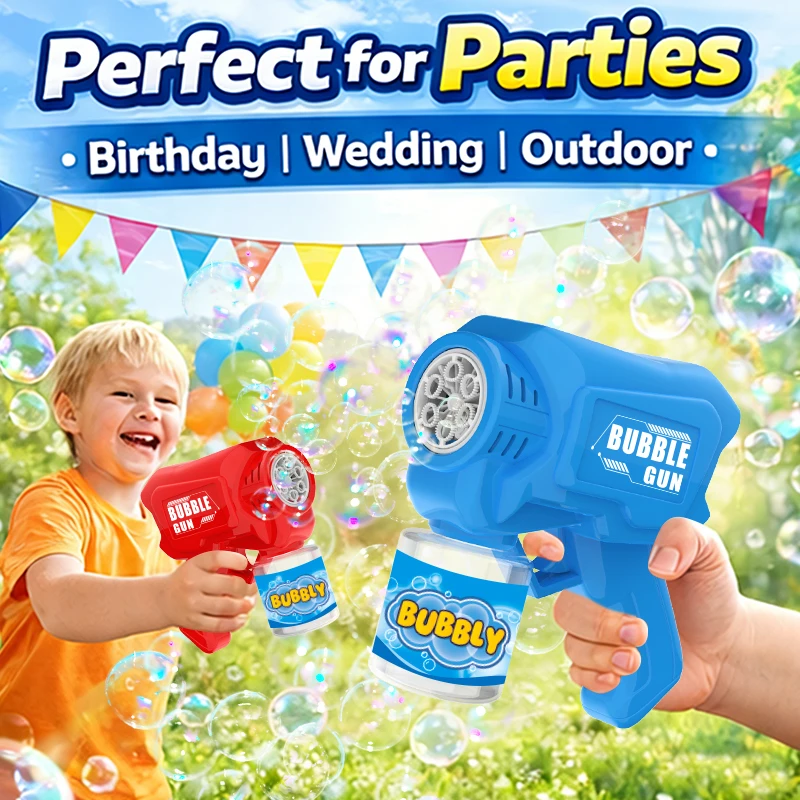 KNYYSECQ Portable automatic bubble gun children toys backyard beach party outdoor toy holiday gifts without battery bubble water