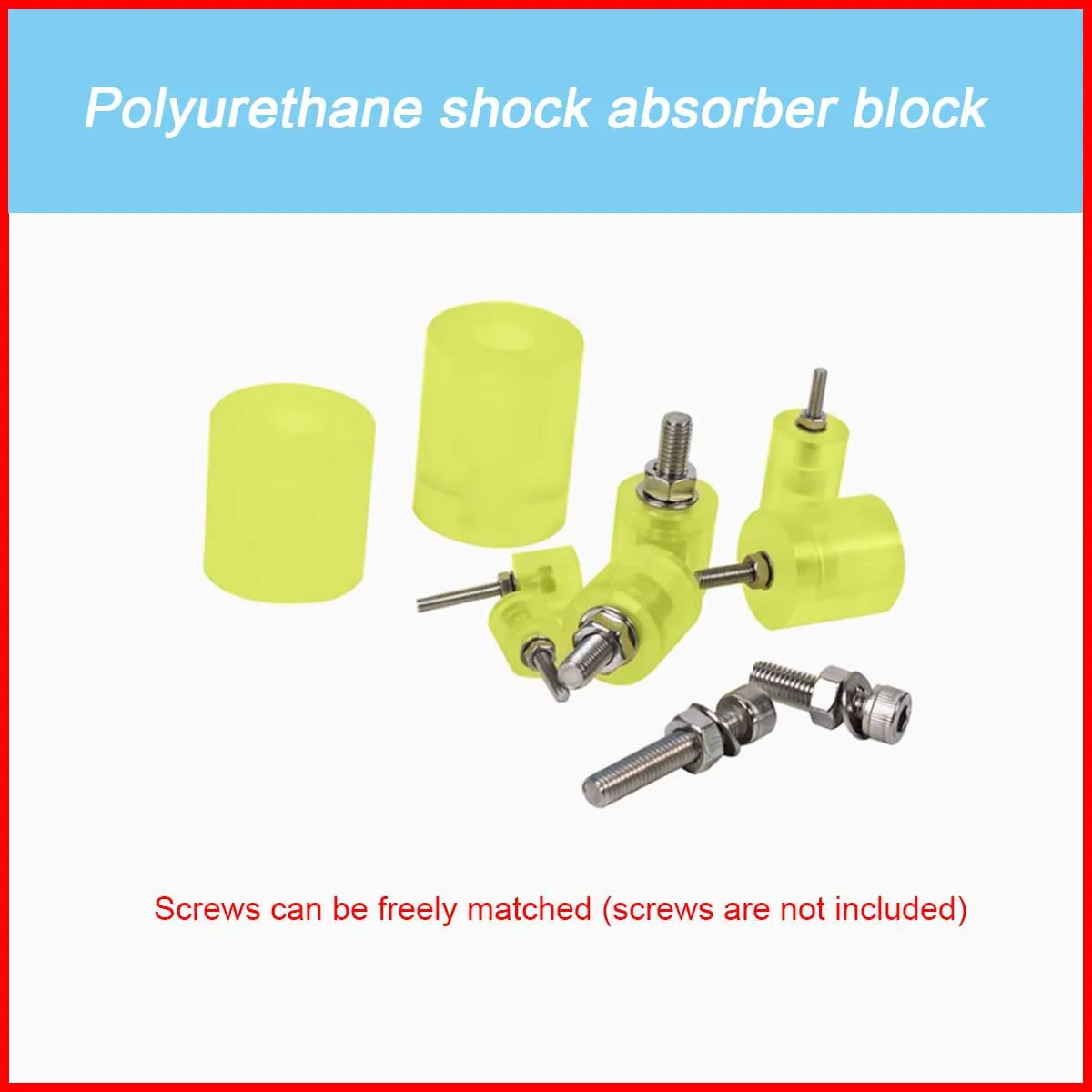Polyurethane Shock Absorber Block, Youli Rubber Head,  Anti-Collision Block With Sunken Hole Oxford Block