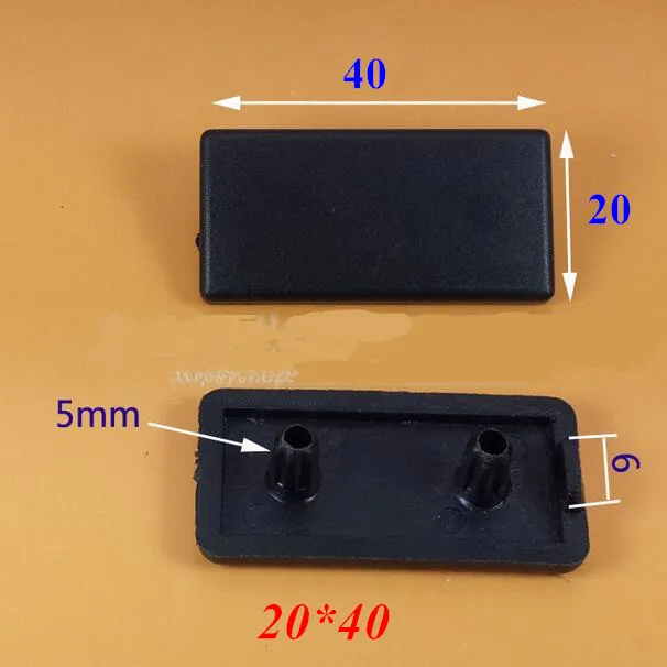 50pcs Plastic End Cap Cover Plate black for EU Aluminum Profile 2020/2040/3030/3060/4040 Endcap view 3