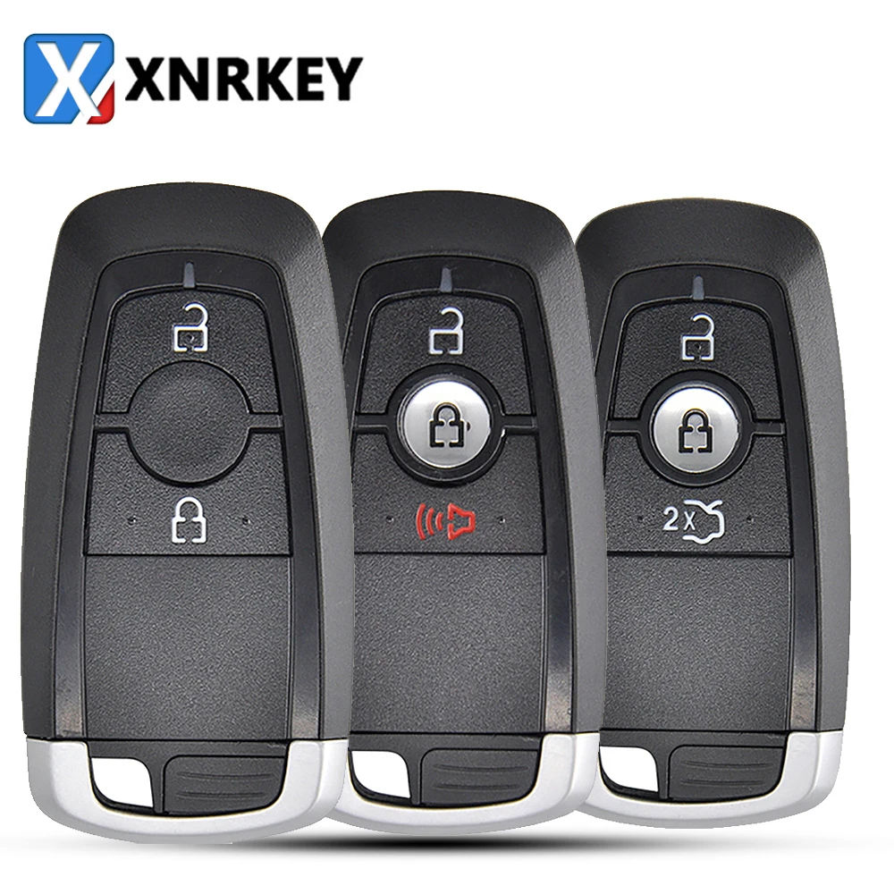 XNRKEY 3 Button Smart Car Key for Ford Edge S-MAX Galaxy Ka+ Figo 2016-2019 433Mhz HC3T-15K601-DB HS7T-15K601-DC HC3T-15K601-AB