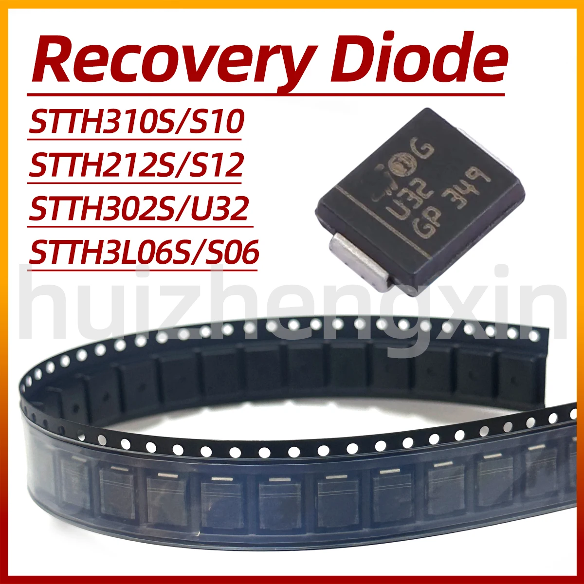 10PCS STTH310S S10 STTH212S S12 STTH302S U32 STTH3L06S S06 SMC/DO-214AB Ultrafast recovery diode
