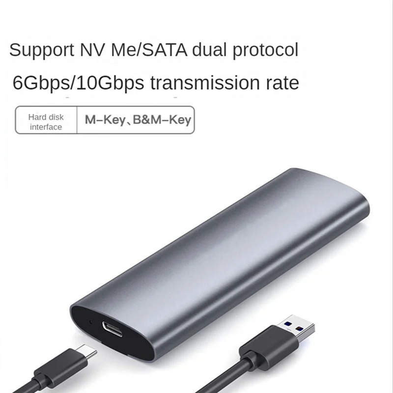 Boîtier SSD M.2 Nvme/NGFF Nvme SATA vers USB 3.1 Gen2 10 Gbps Nvme PCI-E double protocole M.2 SSD Case-X62A
