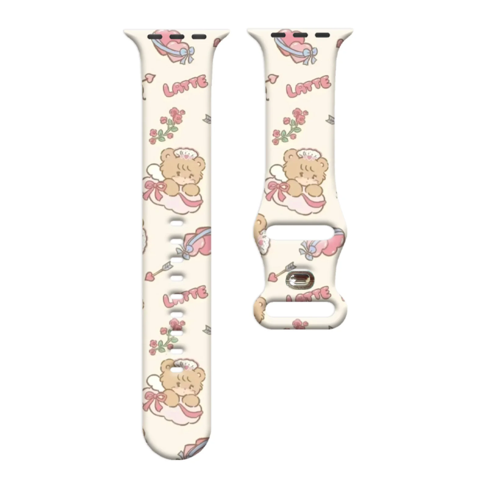 

Lovely Mikko Series Print Strap for Apple Watch 11 10 9 8 Silicone Band Replaceable Bracelet for iWatch 46/44/42/41mm Watchband