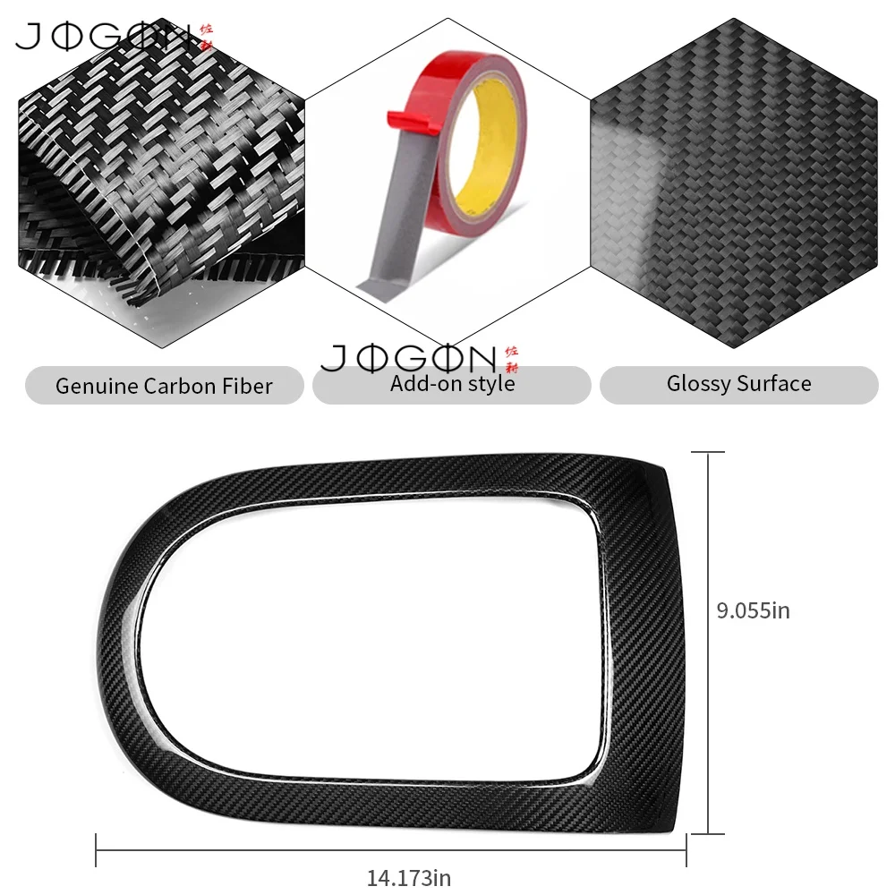 For Hyundai Ioniq 5 2023+ U Shape Interior Strips Charger Port Upper Cover Real Carbon Fiber Decoration Accessories