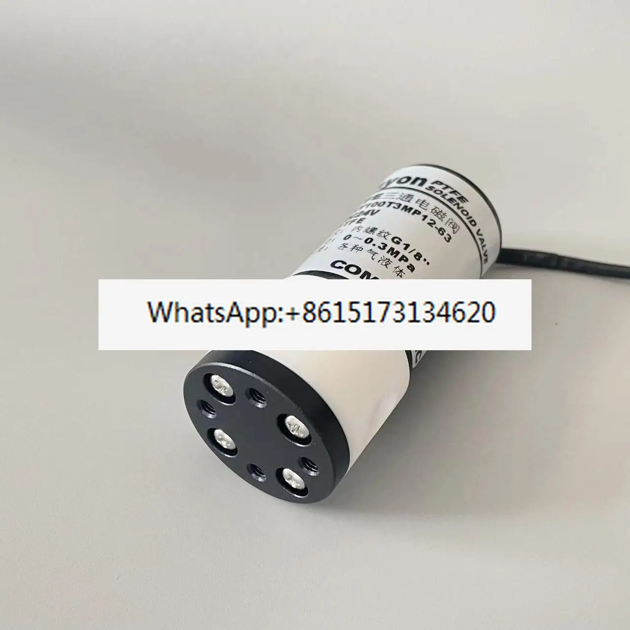 فصل النفايات السائل صمام الملف اللولبي ثلاثي الاتجاه HY100T3MP12-63 واجهة G1/8 PTFE صمام ثلاثي الاتجاه