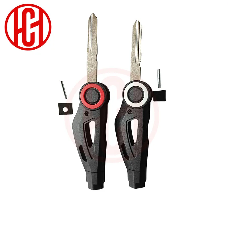 Motorcycle Keys Blank Key Foldable Key Blade Uncut Flip Keys Universal for Benelli for Honda for Kawasaki with Magnetic Bead
