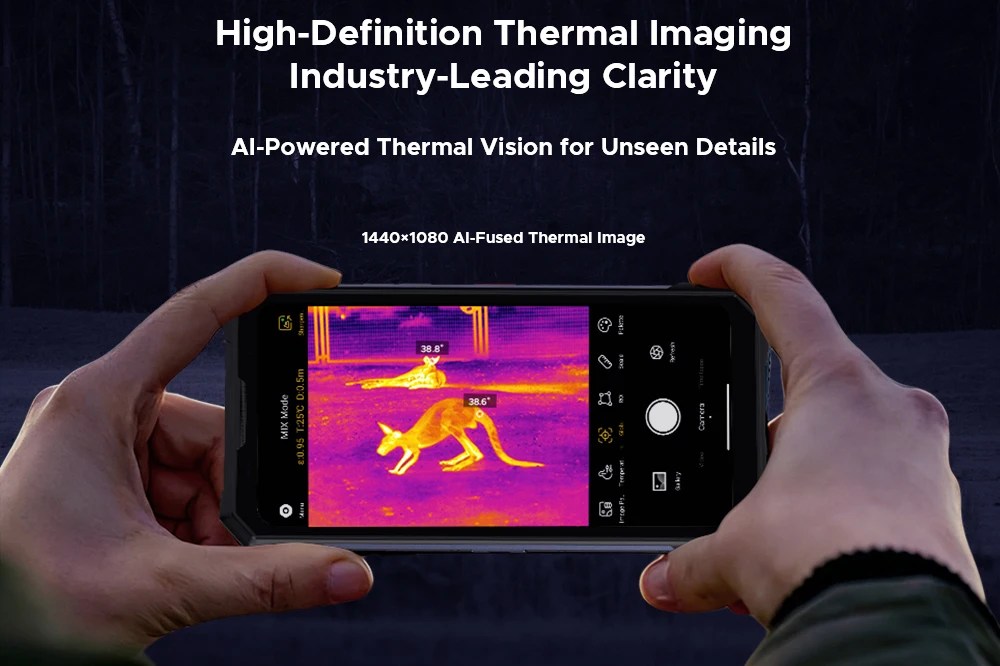 Global Version DOOGEE S300 Plus Thermal 5G Rugged Phone Thermal Imaging 12GB 1TB 6.78'' Screen 11000mAh Android 16 Mobile Phone