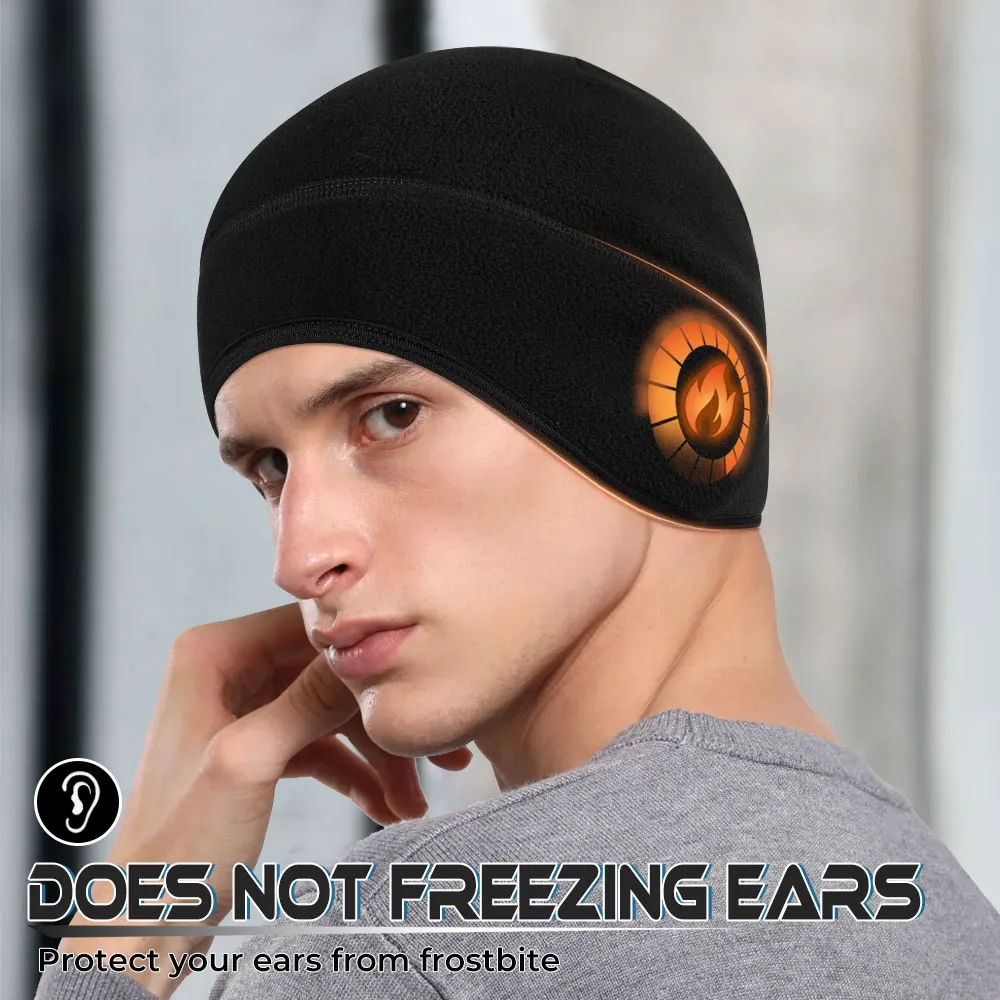 Winter Hats Thermal Fleece Running Caps Ear Warmer Cover Sports Ski Snowboard Hiking Cycling Ski Windproof Soft Cap Men Women