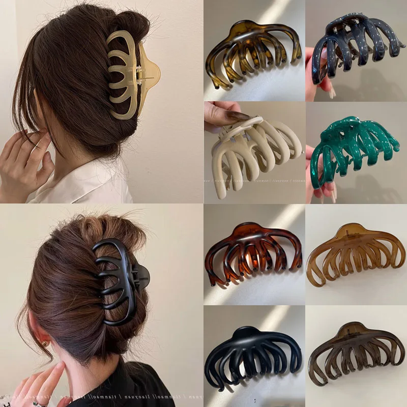 2023 Nieuwe Vintage Geometrische Haarclips Klauwen Mode Plastic Grote Bad Haarspelden Haarklemmen Haaraccessoires Voor Vrouwen Hoofdtooi