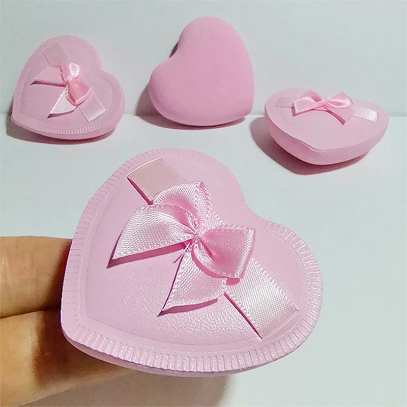 2/5 pieces of heart-shaped bow makeup powder, foam, dry wet combination, cotton candy cushion makeup powder, foam