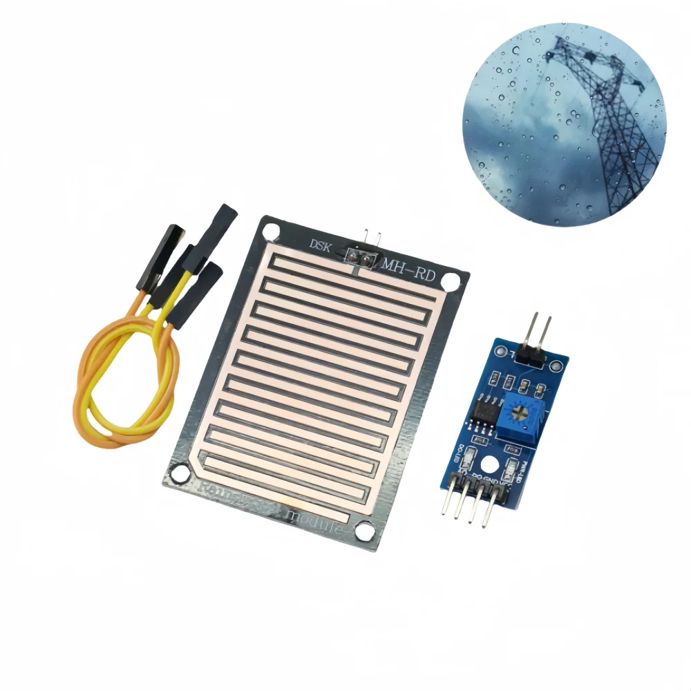 Monitor Weather Sensor Relay Board LM393 Rain Foliar Leaf Moisture Sensor Relay Module High Sensitivity for Arduino Robot Kit