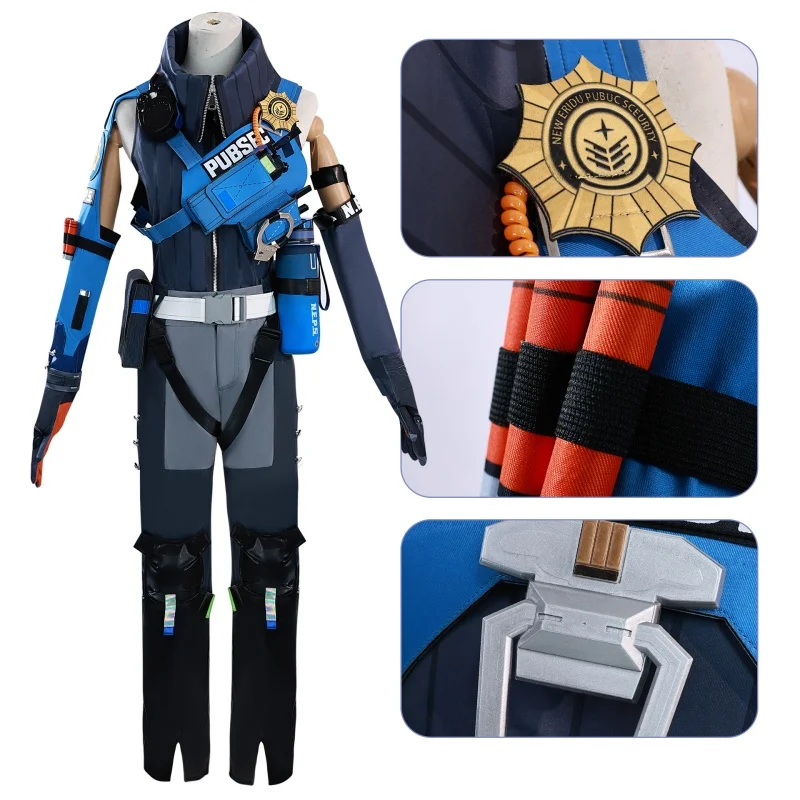 Zenless Zone Zero Seth Lowell Cosplay Costume Anime Game Criminal Investigation Team Uniform Wig Tail Man Carnival Party Suit