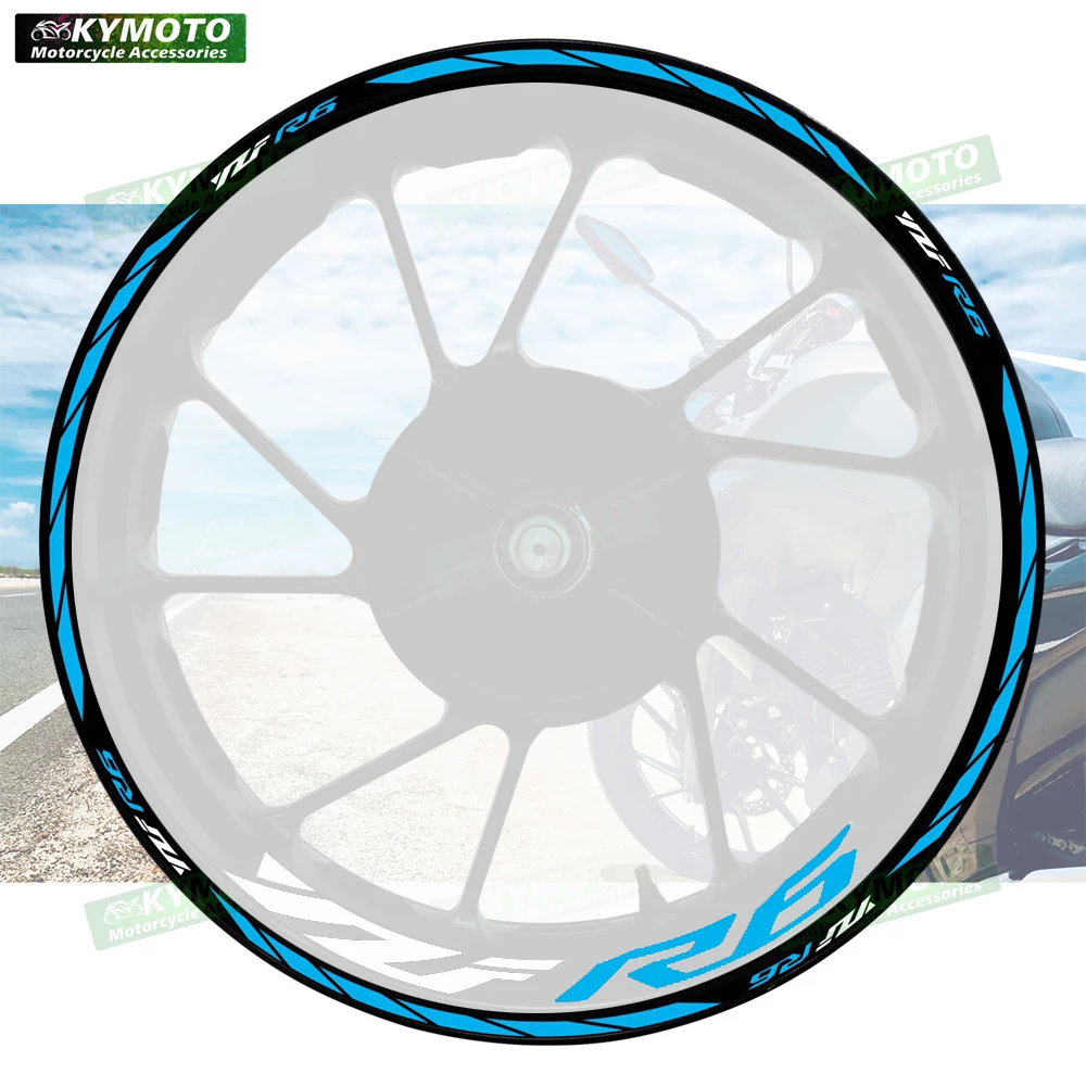 

For YZF R6 R 6 motorcycle accessories 17 inch front and rear wheel decals fairing hub reflective rims modified decoration