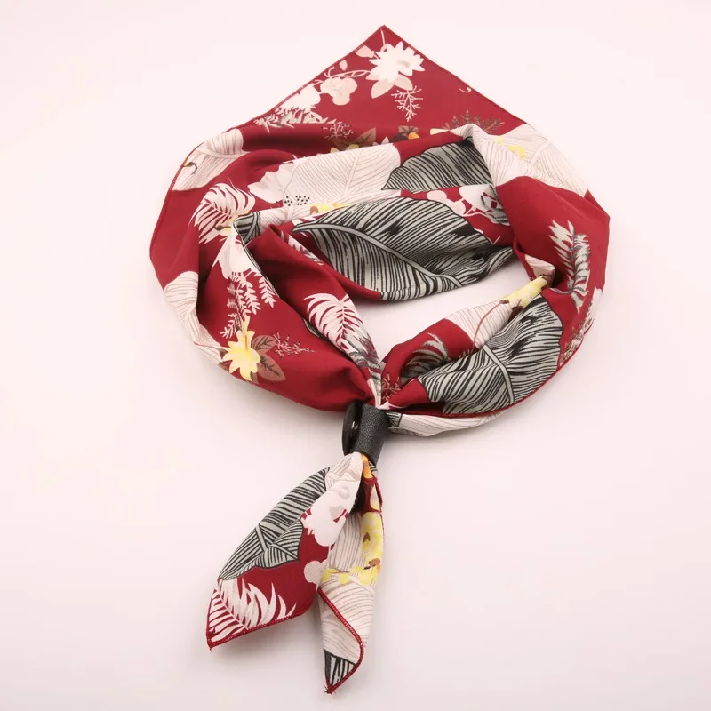 

Ретро модные шарфы с цветочным принтом 60*60 см, шарф на грудь розового вина для мужчин и женщин, вечерние повседневные аксессуары, подарок на день Святого Валентина