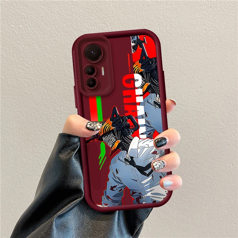 C-Chainsaw Man Anime Eye Ladder For Xiaomi MI 14 12T 11 Lite Poco M3 X5 X4 F5 F4 F3 F2 GT Pro 5G Back Phone Case