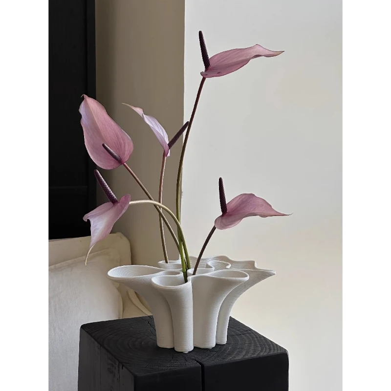 

3D printing ceramic flower utensils, special-shaped coral-shaped desktop front desk ornaments, hydroponic flower arrangements