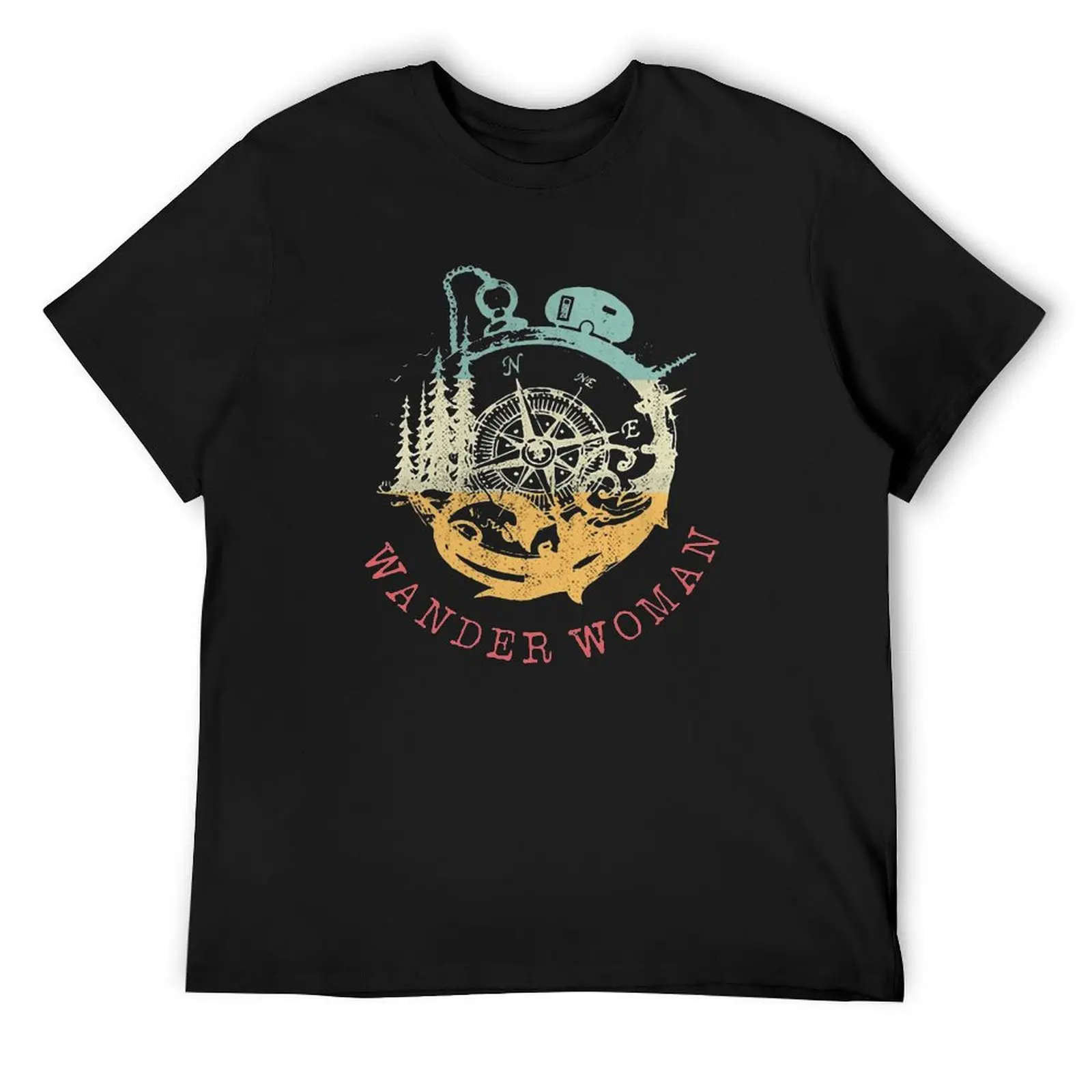 

Wander woman compass camping shirt T-Shirt blacks anime stuff summer shirt mens graphic t-shirts