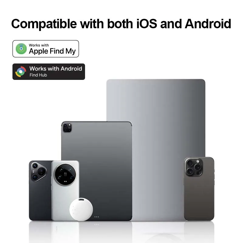 Tracker Smart Tags Android & iOS-Dual System Bluetooth Luggag Tracker Keys Finder/Item Locator Work with Apple Find My (iOS)